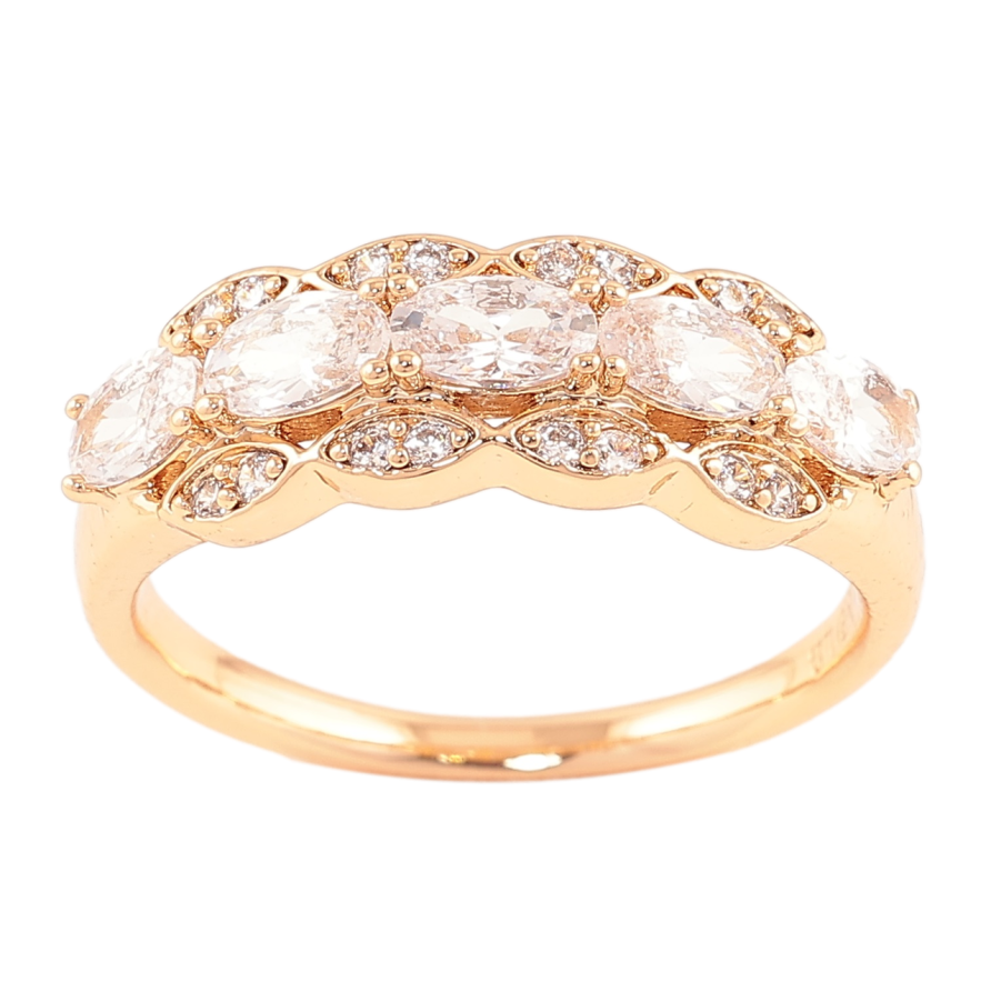 Кольцо Xuping Позолота 18K Узор с цирконием фото №1