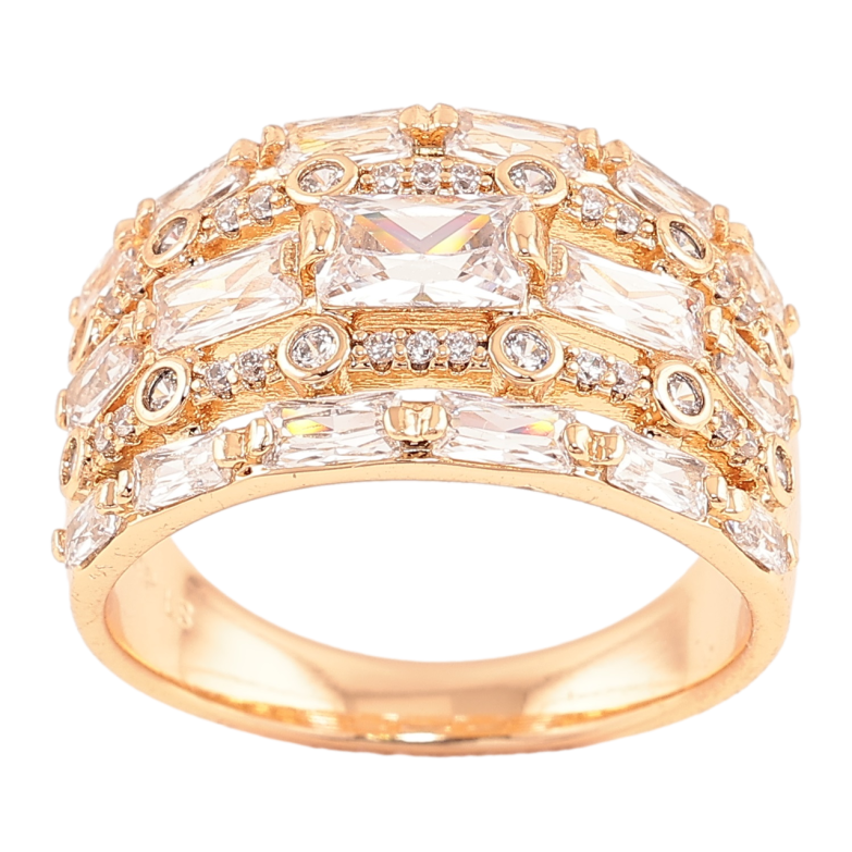 Кольцо Xuping Позолота 18K Инкрустация цирконием фото №1