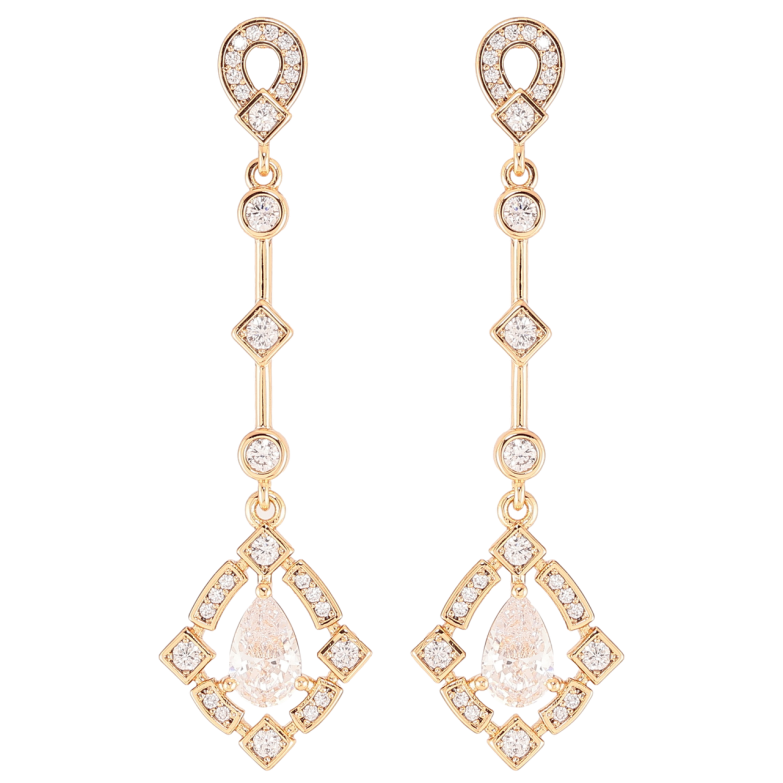 Сережки Xuping JEAN GOUJON Позолота 18K пусети «Кришталеві підвіски» фото №1 Сережки Xuping JEAN GOUJON Позолота 18K пусети «Кришталеві підвіски» фото №1