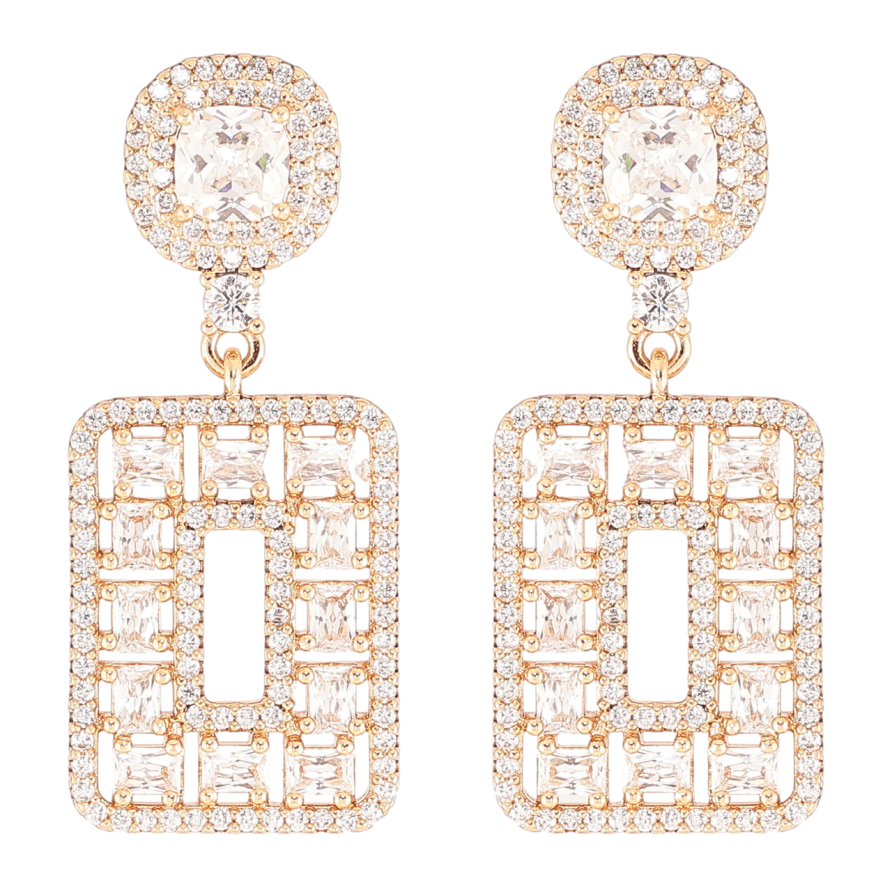 Сережки Xuping JEAN GOUJON Позолота 18K пусети «Підвіски з інкрустацією цирконієм» фото №1