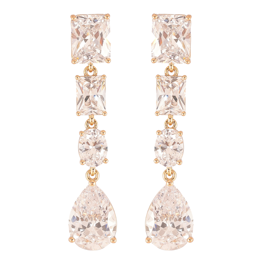 Сережки Xuping JEAN GOUJON Позолота 18K пусети «Підвіски з фіанітів» фото №1 Сережки Xuping JEAN GOUJON Позолота 18K пусети «Підвіски з фіанітів» фото №1