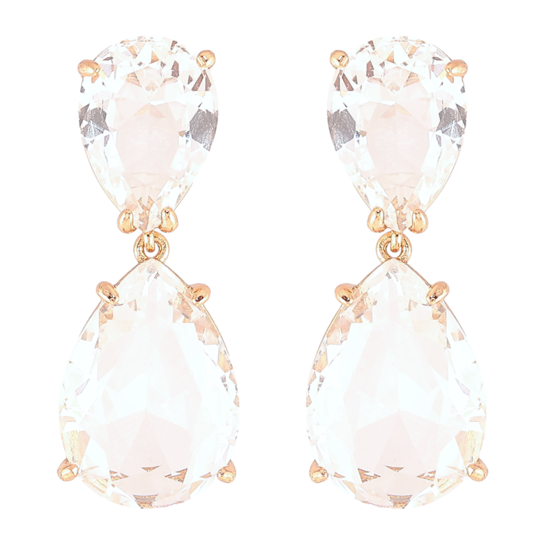 Сережки Xuping JEAN GOUJON Позолота 18K пусети «Кришталеві крапельки» фото №2 Сережки Xuping JEAN GOUJON Позолота 18K пусети «Кришталеві крапельки» фото №2