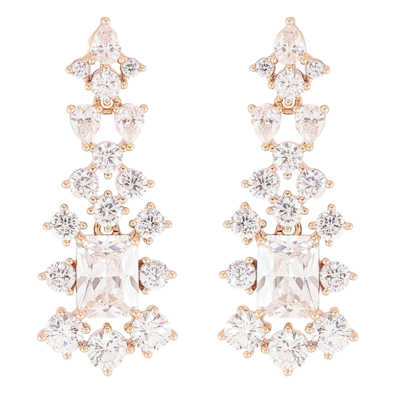 Серьги Xuping JEAN GOUJON Позолота 18K пусеты Подвески с инкрустацией цирконием фото №3