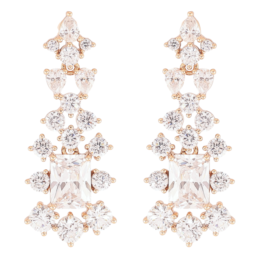 Сережки Xuping JEAN GOUJON Позолота 18K пусети «Підвіски з інкрустацією цирконієм» фото №1