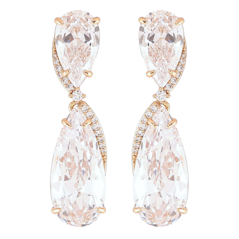 Серьги Xuping JEAN GOUJON Позолота 18K пусеты Кристальные подвески фото №1