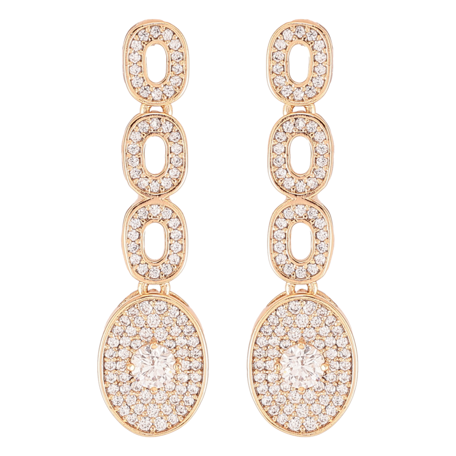 Сережки Xuping JEAN GOUJON Позолота 18K пусети «Підвіски з інкрустацією цирконієм» фото №1