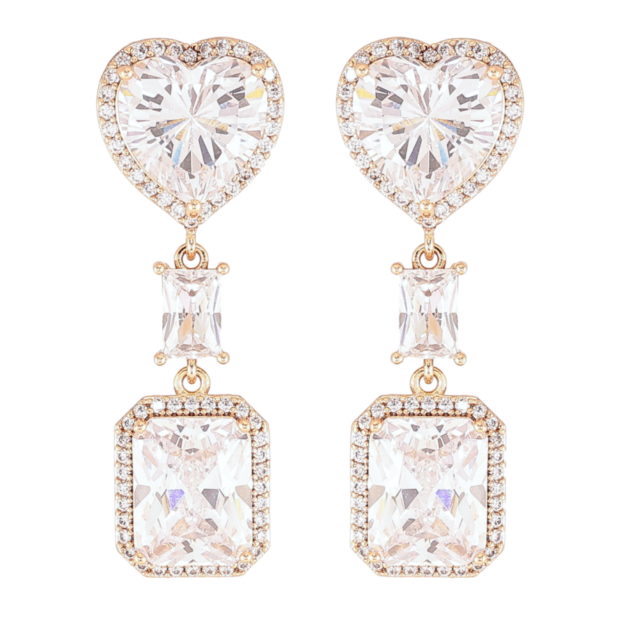 Сережки Xuping JEAN GOUJON Позолота 18K пусети «Романтичні підвіски з фіанітами в обрамленні цирконію» фото №1 Сережки Xuping JEAN GOUJON Позолота 18K пусети «Романтичні підвіски з фіанітами в обрамленні цирконію» фото №1