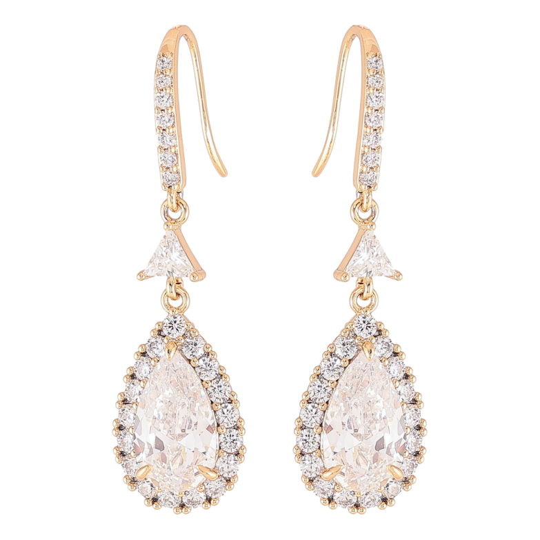 Серьги Xuping JEAN GOUJON Позолота 18K французский замок Фианиты в обрамлении циркония фото №5