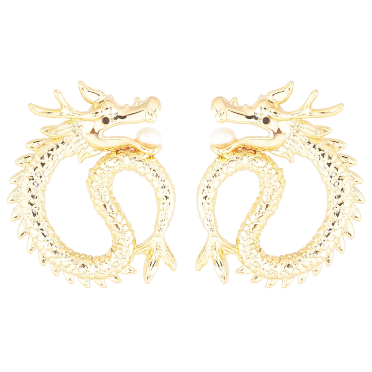 Сережки Xuping QQMM Позолота 14K пусети «Дракони» фото №25