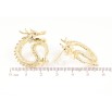 Серьги Xuping QQMM Позолота 14K пусеты Драконы фото №2