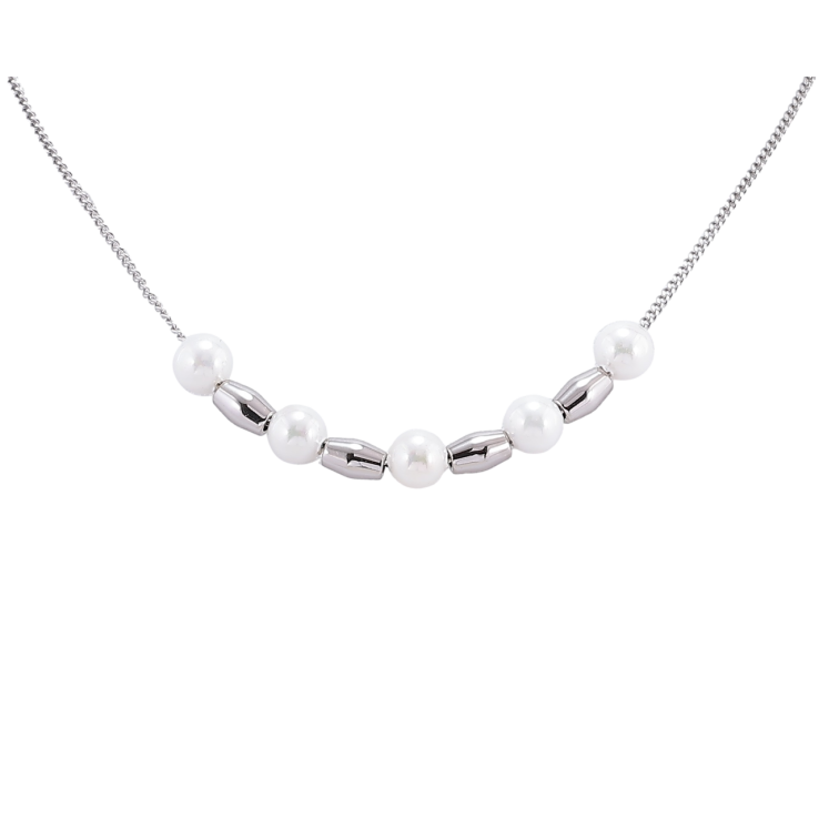 Подвеска на цепочке Xuping Родий Жемчужно-серебристые бусины размер 42-47см х 1мм фото №24