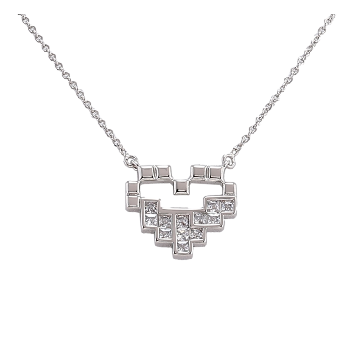 Подвеска на цепочке Xuping Родий Сердечко с цирконием размер 46-49см х 1мм фото №23