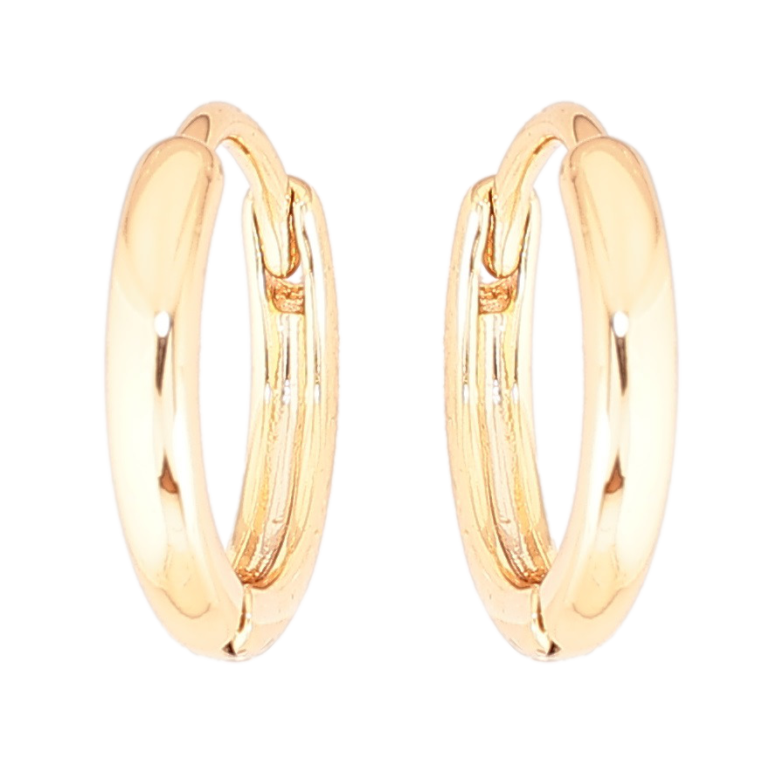 Серьги Xuping Позолота 18K колечки Классика, шир. 2мм ø 13мм фото №1