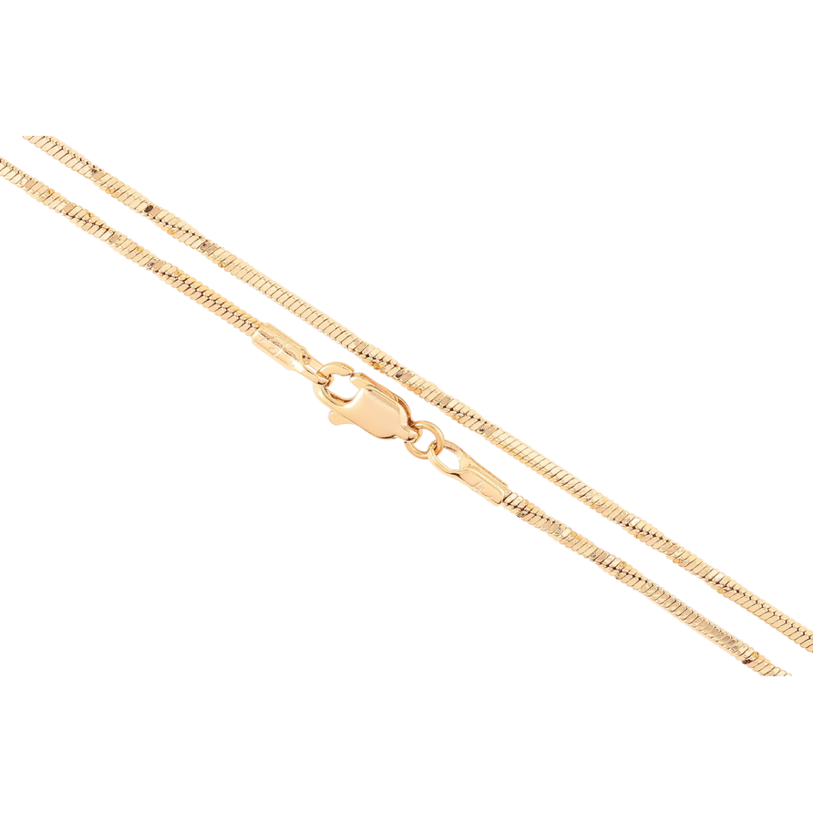 Цепочка Xuping Позолота 18K Плетение Ювелирный шнур 4-х гранный перекрученный длинна 45см х 1.5мм фото №1