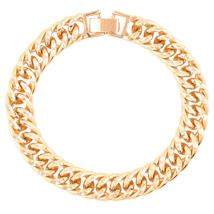 Браслет Xuping Позолота 18K Цепочка Кобра длинна 18.5см х 9мм фото №3