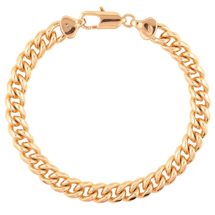 Браслет Xuping Позолота 18K Цепочка Панцирное плетение длинна 20см х 7мм фото №2