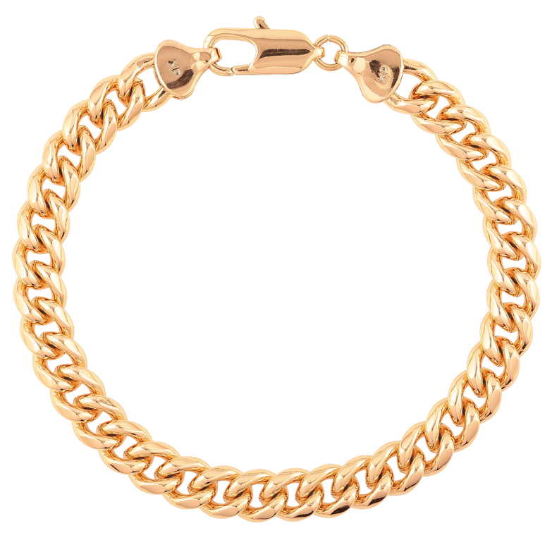 Браслет Xuping Позолота 18K «Ланцюжок Панцирне плетіння» довжина 20см х 7мм фото №1