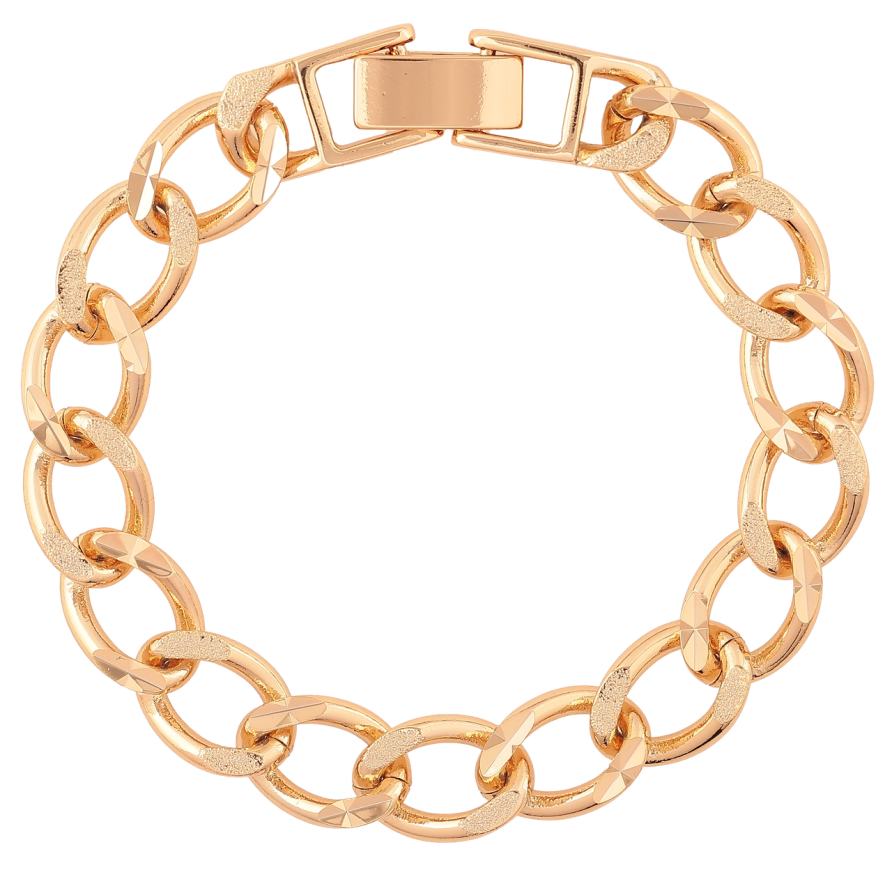 Браслет Xuping Позолота 18K «Ланцюжок Панцирний» довжина 18.5см х 10мм фото №1