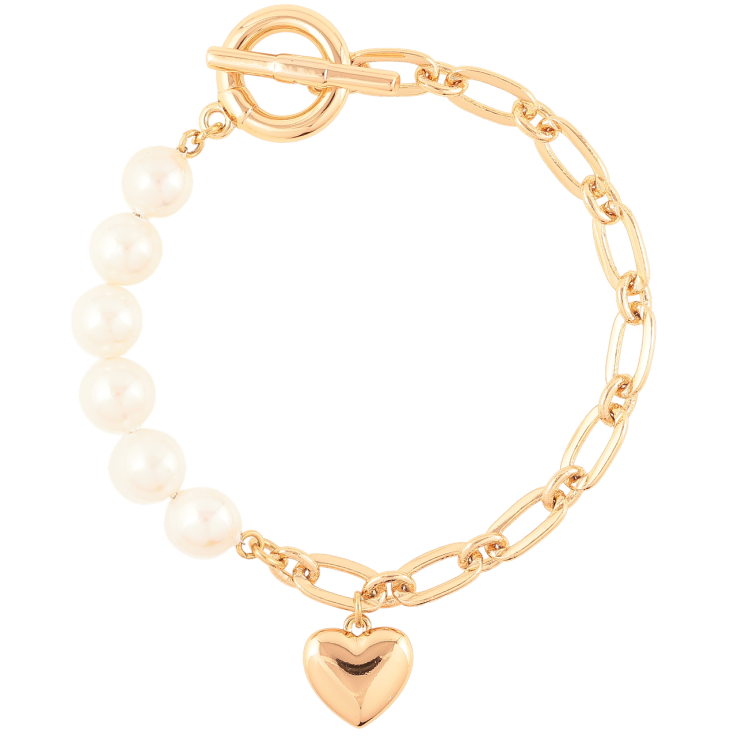 Браслет Xuping Позолота 18K «Ланцюжок з перлинами, підвіска сердечко» довжина 18.5см х 5мм фото №23