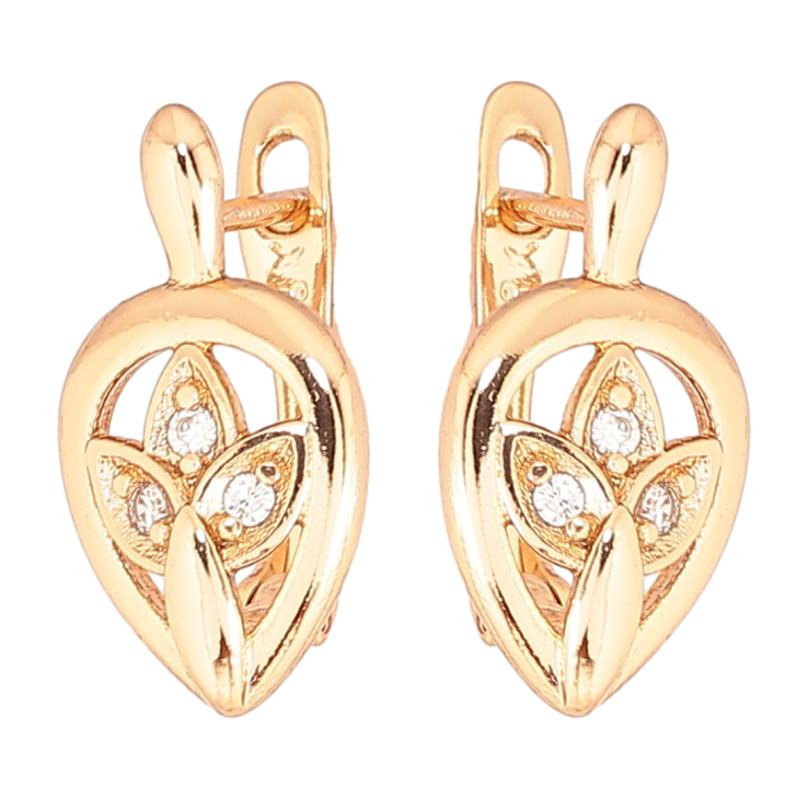 Серьги Xuping Позолота 18K английский замок Узор с цирконием фото №8