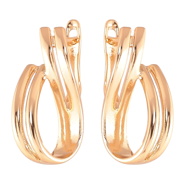 Серьги Xuping Позолота 18K английский замок Декоративные петельки фото №3