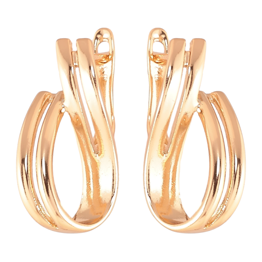 Сережки Xuping Позолота 18K англійський замок «Декоративні петельки» фото №1