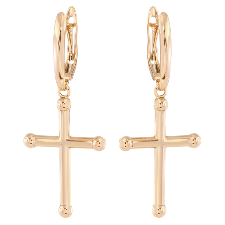 Серьги Xuping Позолота 18K английский замок Подвески Крестики фото №20