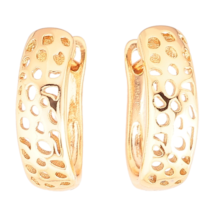 Серьги Xuping Позолота 18K английский замок Резной узор фото №19