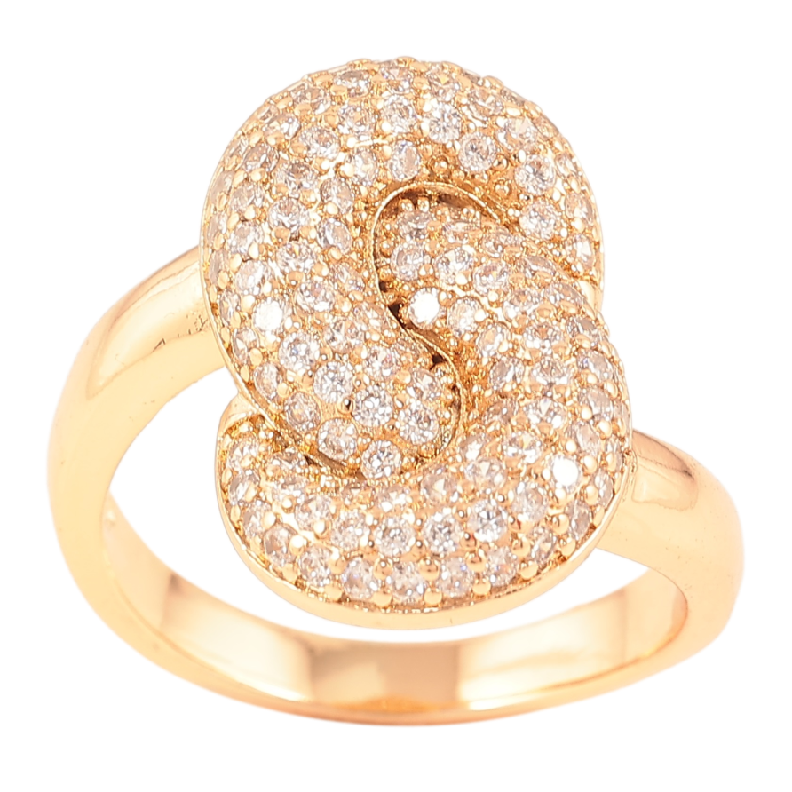 Кольцо Xuping Позолота 18K Инкрустация цирконием фото №1