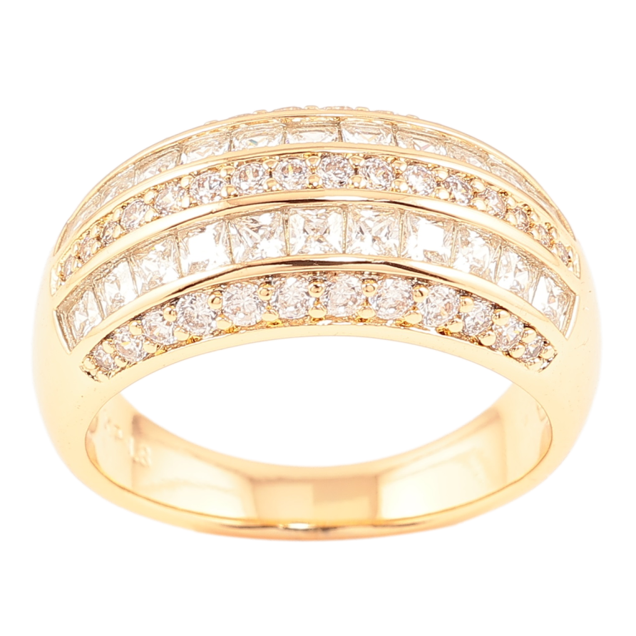 Кольцо Xuping Позолота 18K Инкрустация цирконием фото №1