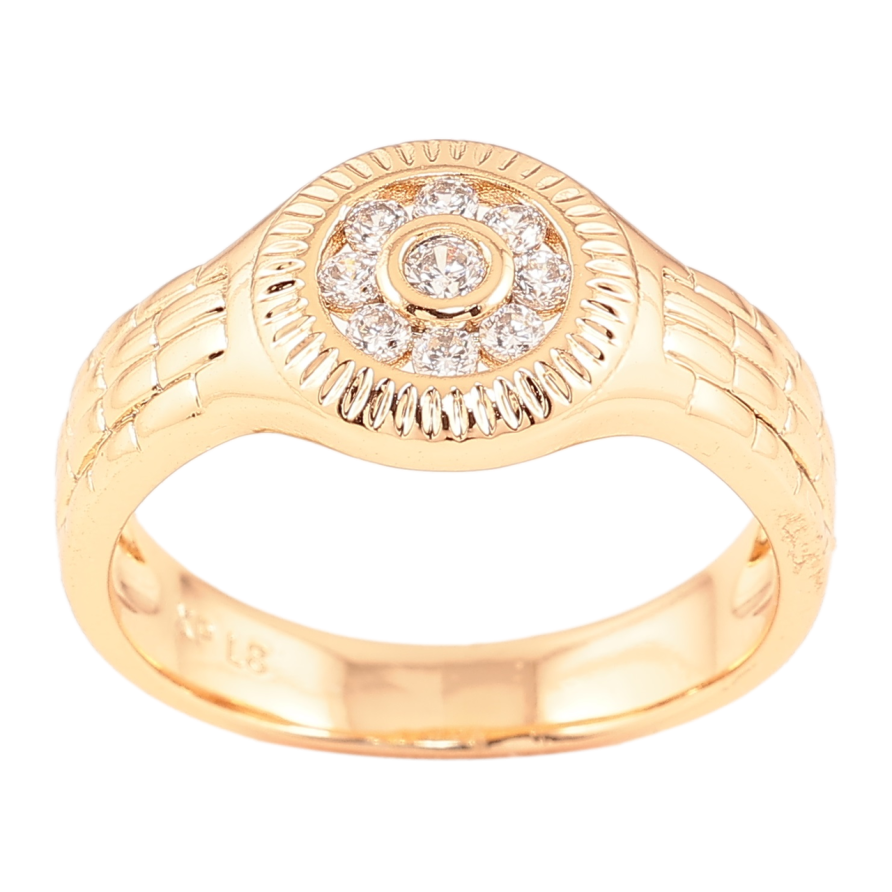 Кольцо Xuping Позолота 18K Узор с цирконием фото №1