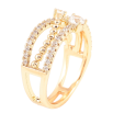 Кольцо Xuping Позолота 18K Изящный узор с дорожками циркония фото №2
