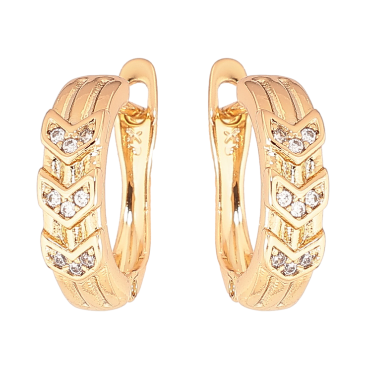 Серьги Xuping Позолота 18K английский замок Узор с цирконием фото №24