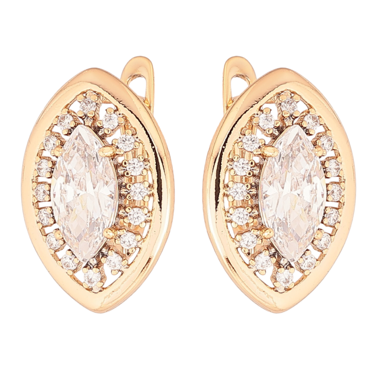 Серьги Xuping Позолота 18K английский замок Узор с цирконием фото №23