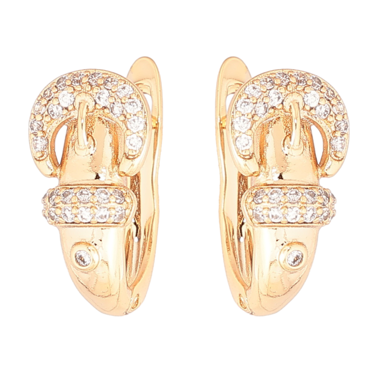 Серьги Xuping Позолота 18K английский замок Ремешок с цирконием фото №9