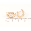 Серьги Xuping Позолота 18K английский замок Овалы с узором цирконием фото №2