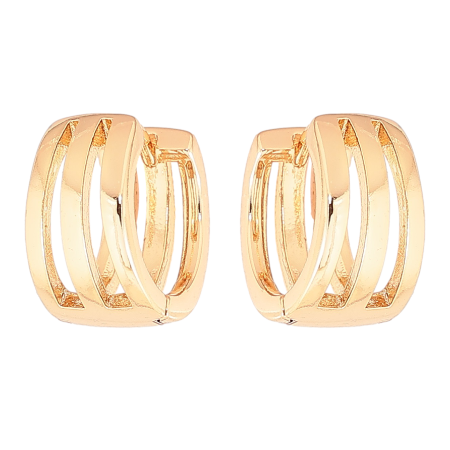 Серьги Xuping Позолота 18K колечки Резной узор фото №1 Серьги Xuping Позолота 18K колечки Резной узор фото №1