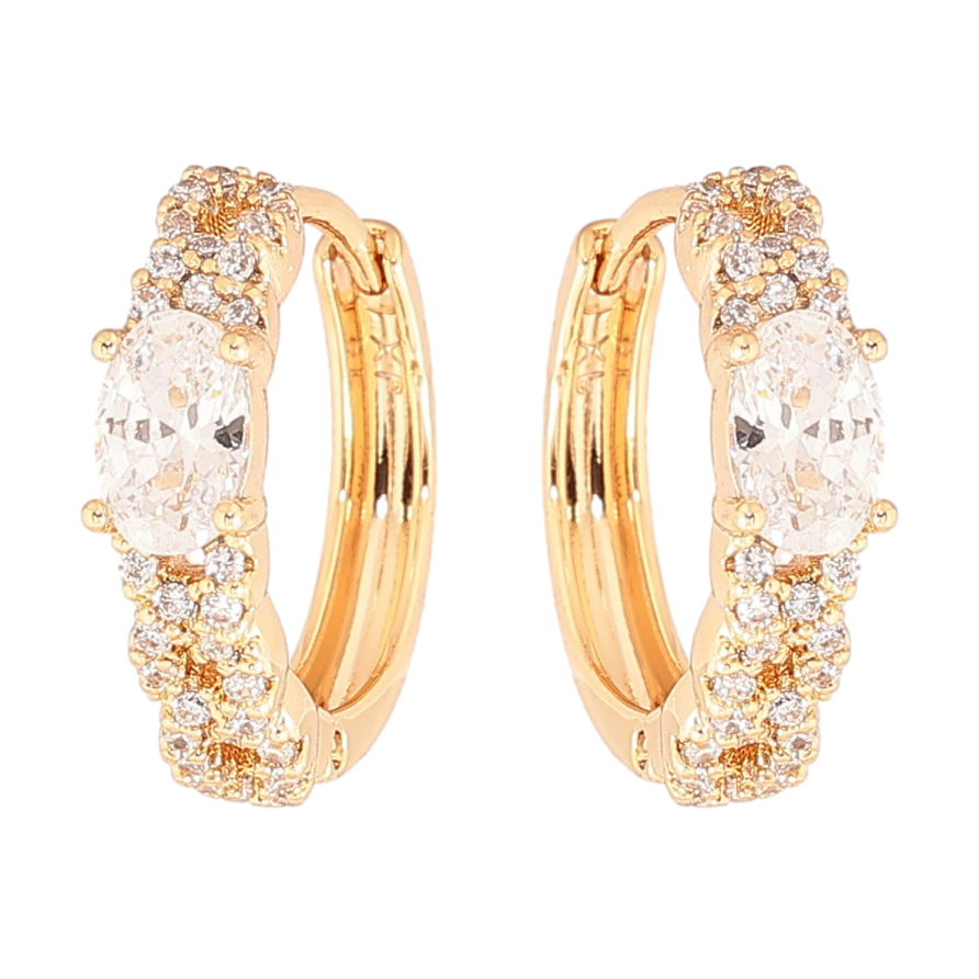 Серьги Xuping Позолота 18K колечки Инкрустация цирконием с фианитом фото №1 Серьги Xuping Позолота 18K колечки Инкрустация цирконием с фианитом фото №1