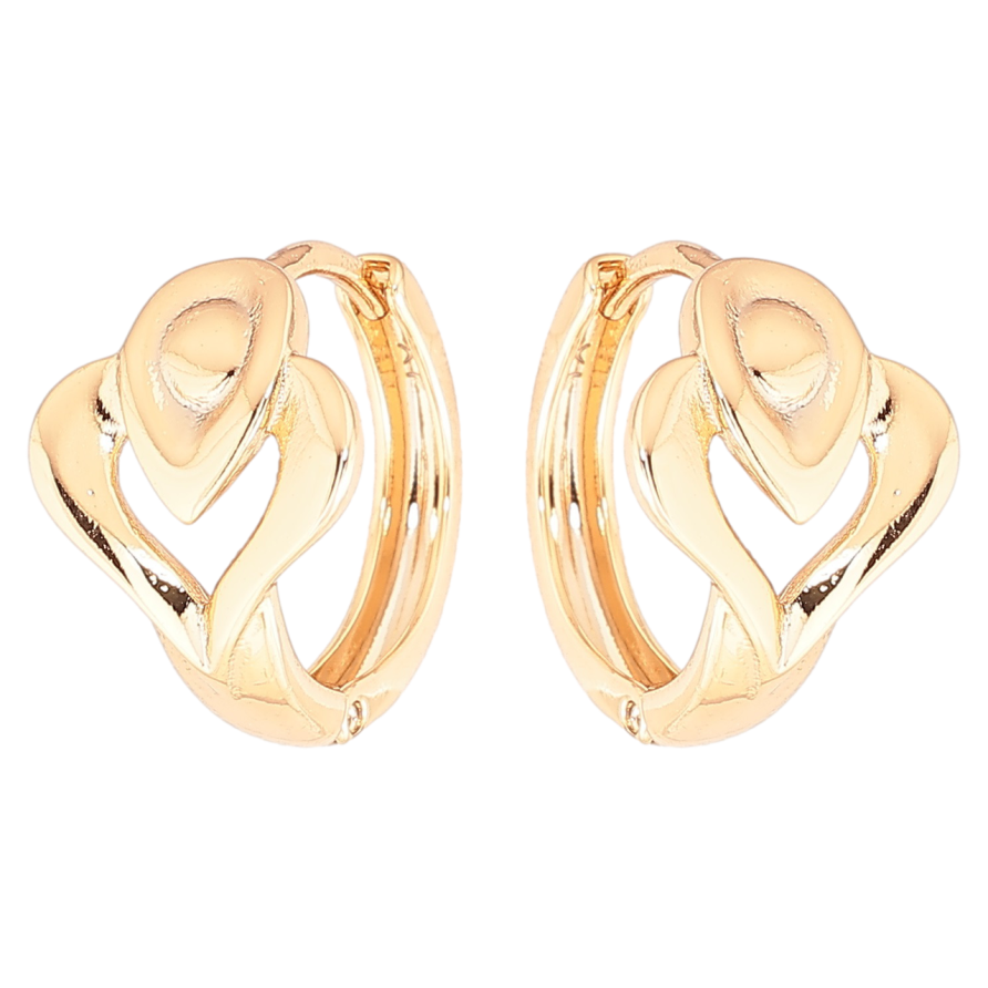 Серьги Xuping Позолота 18K колечки Декоративный узор фото №1