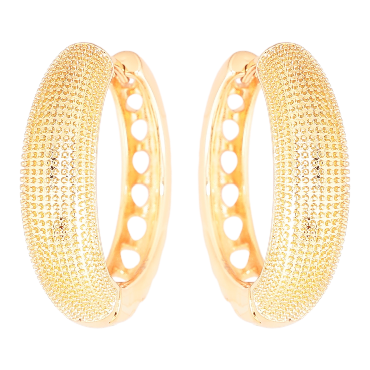 Серьги Xuping Позолота 18K колечки Декоративный узор фото №6