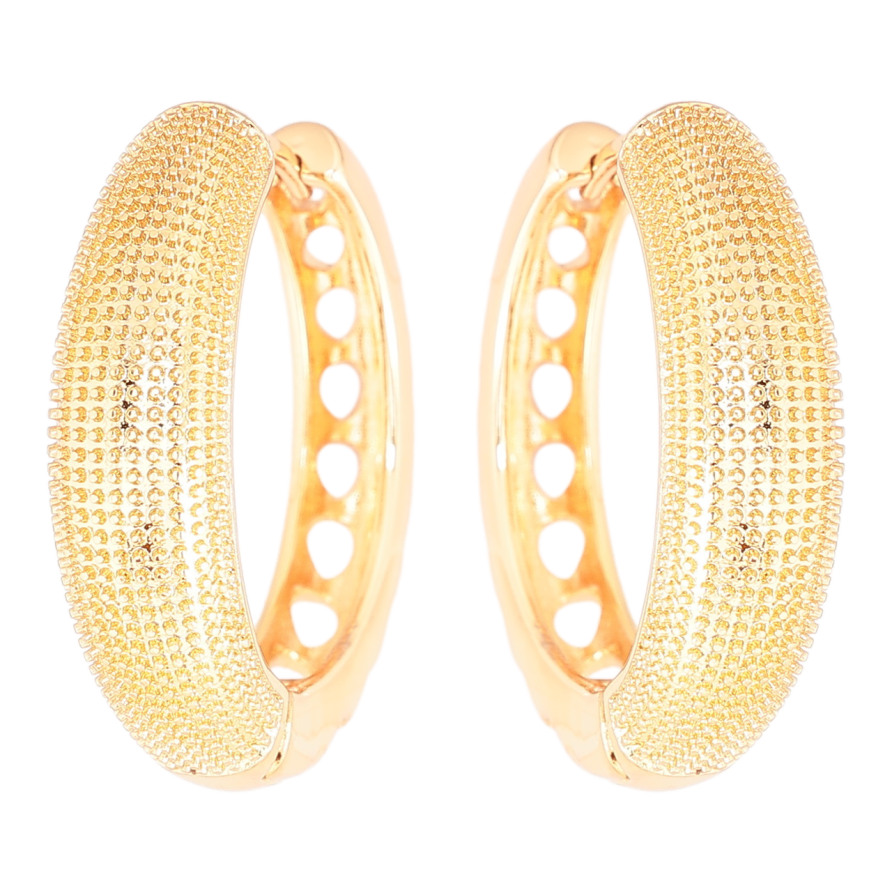 Серьги Xuping Позолота 18K колечки Декоративный узор фото №1 Серьги Xuping Позолота 18K колечки Декоративный узор фото №1