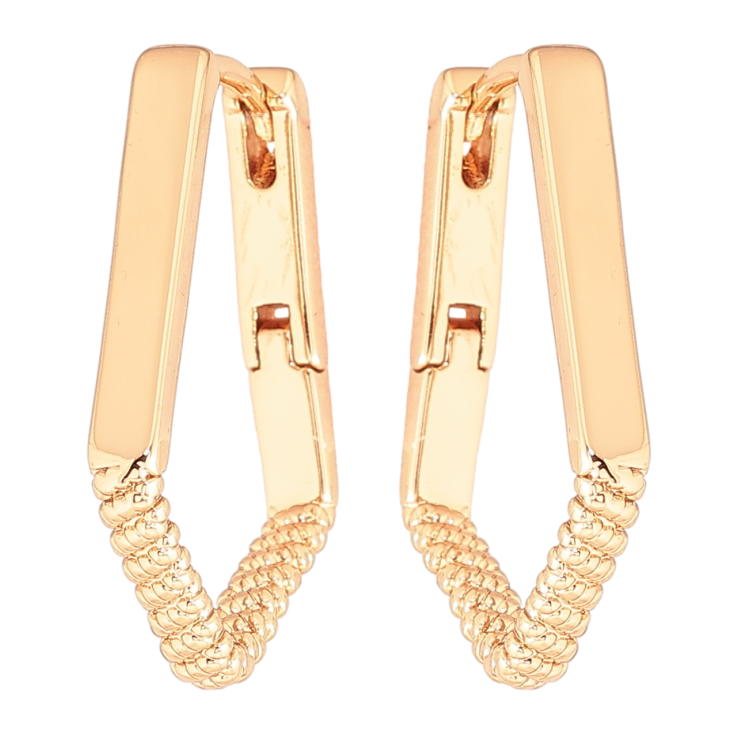 Серьги Xuping Позолота 18K колечки Декоративный узор фото №5