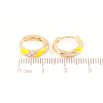 Серьги Xuping Позолота 18K колечки Узор с желтой эмалью и цирконием фото №2 Серьги Xuping Позолота 18K колечки Узор с желтой эмалью и цирконием фото №2