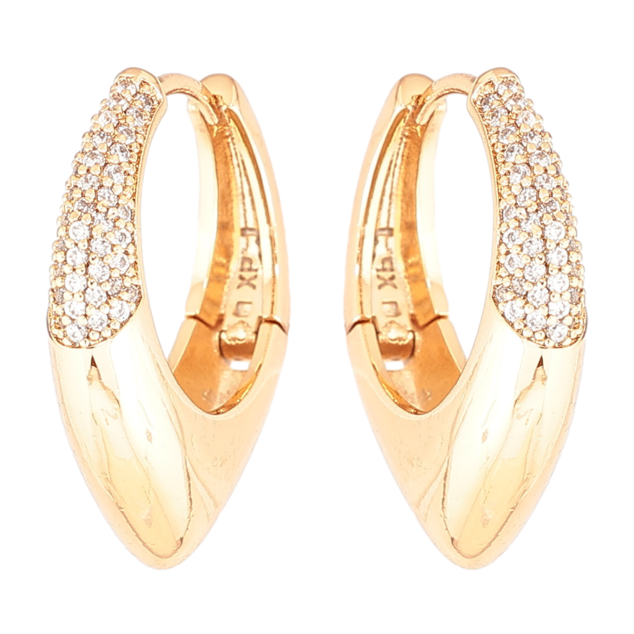 Серьги Xuping Позолота 18K колечки Узор с инкрустацией цирконием фото №1 Серьги Xuping Позолота 18K колечки Узор с инкрустацией цирконием фото №1