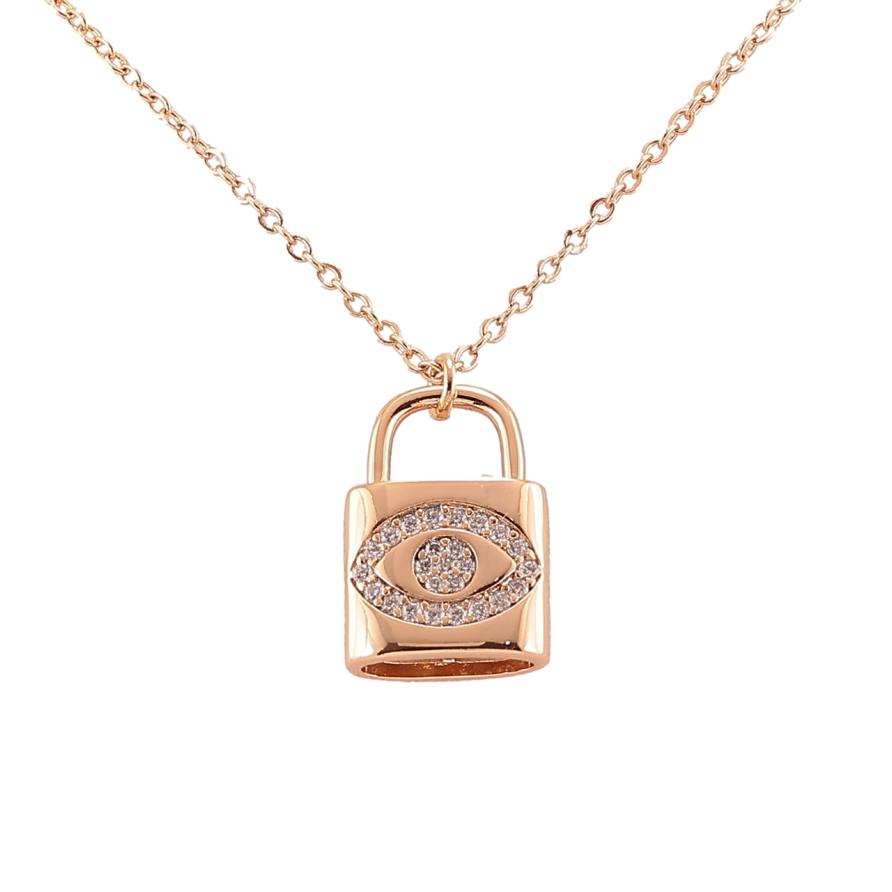 Підвіска на ланцюжку Xuping Позолота 18K «Замок з візерунком цирконієм» довжина 42-46см х 1.5мм фото №1