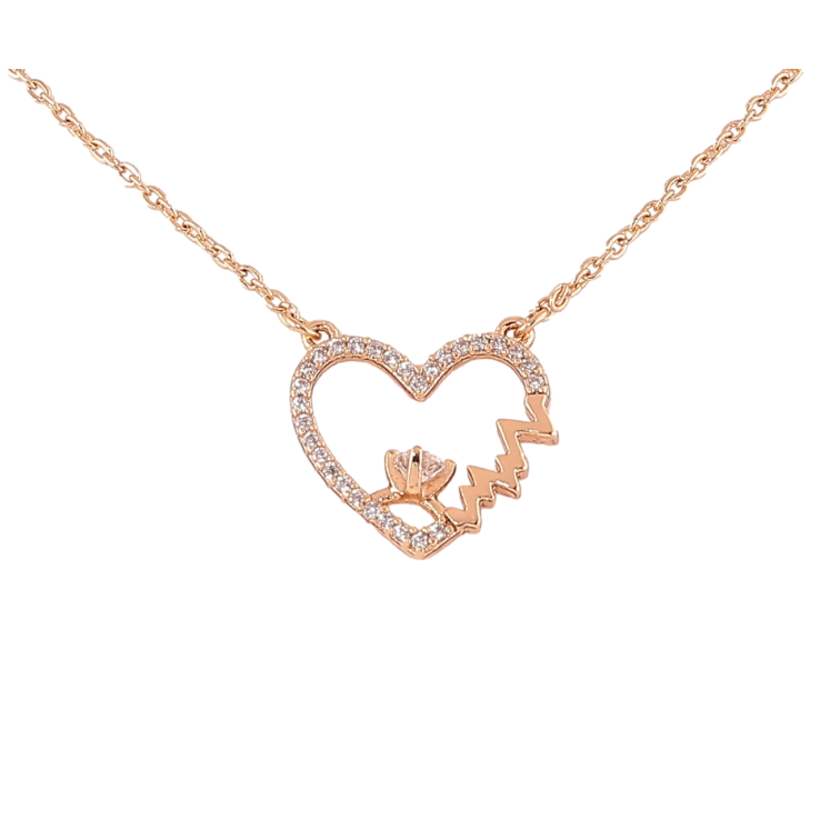 Підвіска на ланцюжку Xuping Позолота 18K «Сердечко з цирконієм» довжина 45-50см х 1мм фото №17