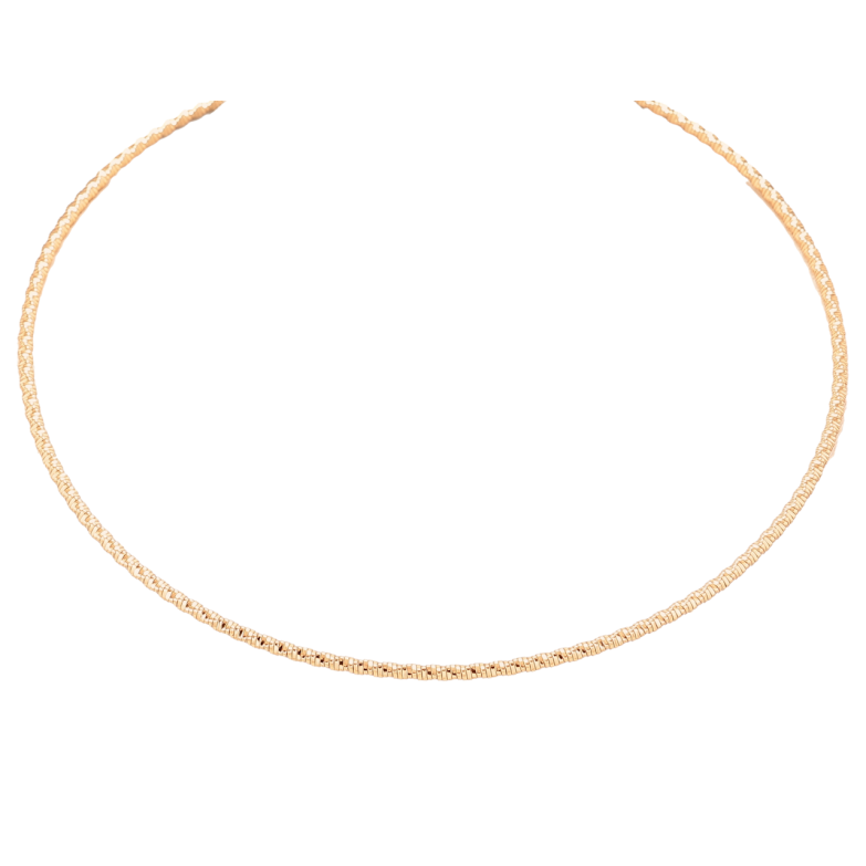 Ожерелье Xuping Позолота 18K Жесткий Ювелирный шнур длина 43см х 2мм фото №1