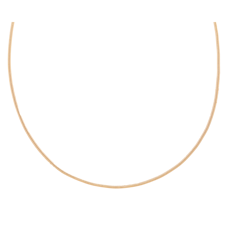 Ожерелье Xuping Позолота 18K Жесткий Ювелирный шнур длина 44см х 1мм фото №1