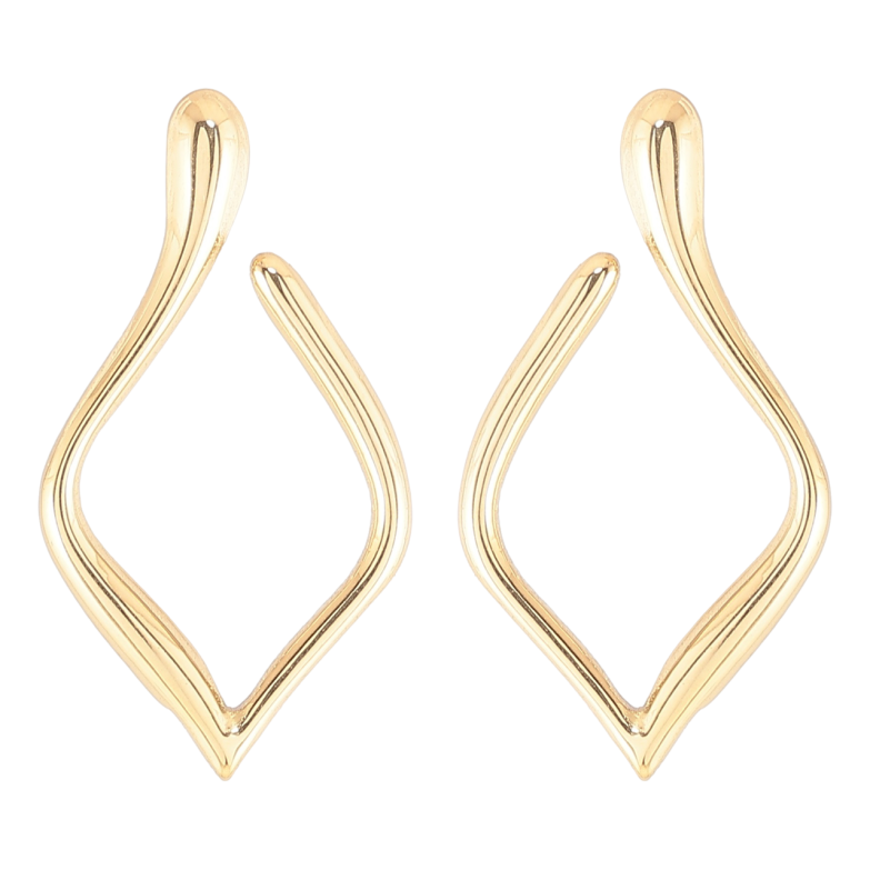 Сережки Xuping TTM Stainless Steel колір 14К пусети «Грація» фото №1