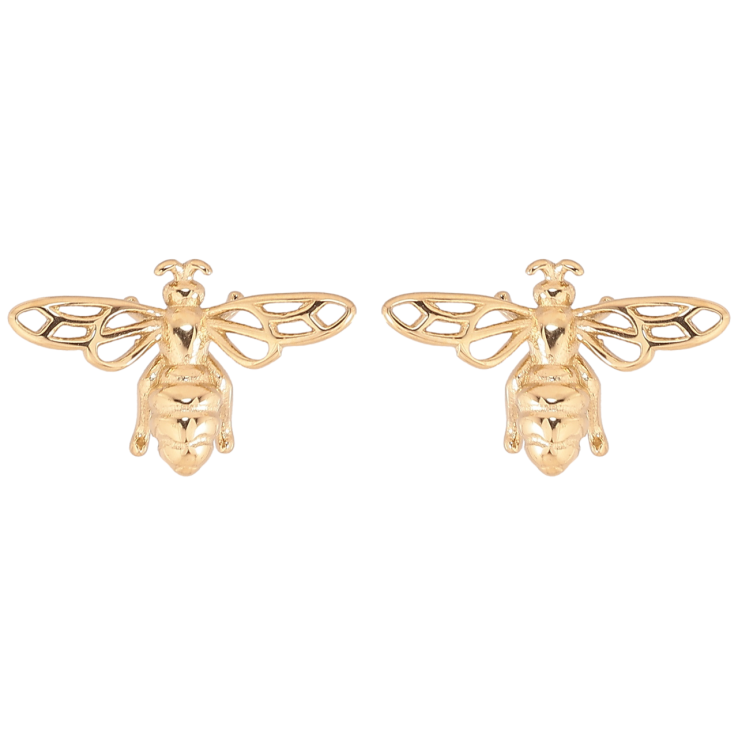 Сережки Xuping TTM Stainless Steel колір 14К пусети «Мушки» фото №20